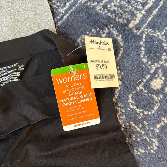 Warner's Black and Gray Shapewear Shorts - Picture 3 of 6